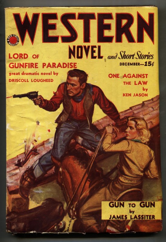 Western Novel and Short Stories Pulp 12/1938-Orlando Rigoni-Driscoll Lougheed-G, raw, ungraded comic book — front cover