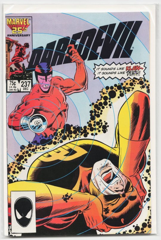 Daredevil #237 (Marvel Comics, 1986), raw, ungraded comic book — front cover