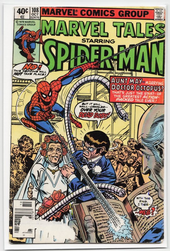 Marvel Tales #108 (Marvel Comics, 1979), raw, ungraded comic book — front cover