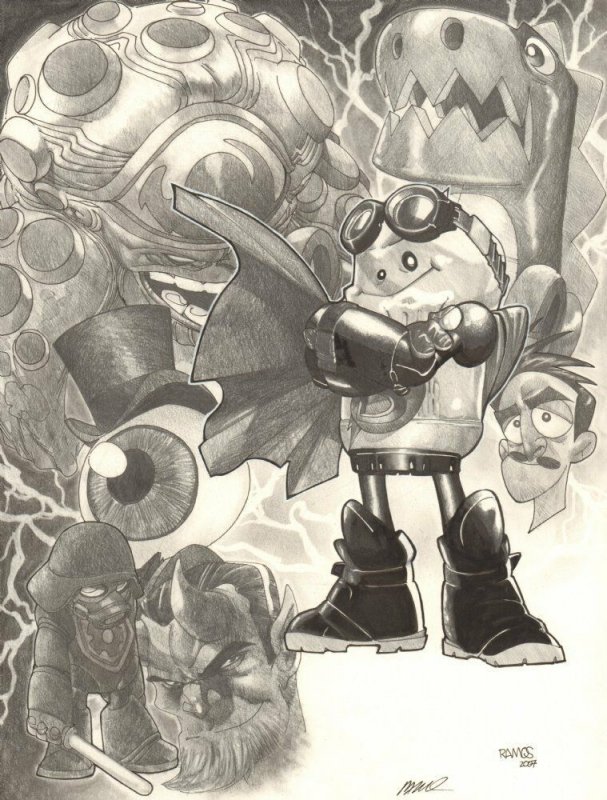 Super Detailed Pencil with Some Ink Commission - 2007 art by Humberto Ramos (2007), raw, ungraded comic book — front cover