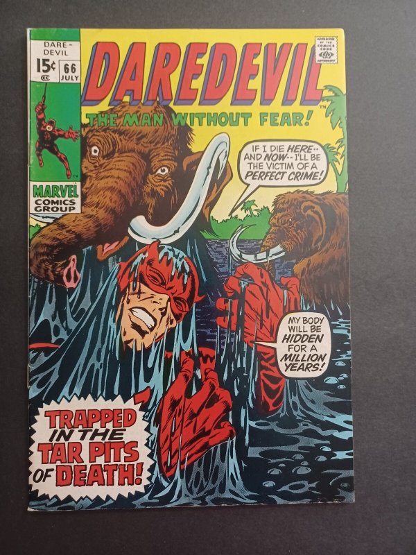 Daredevil #66 (Marvel Comics, 1970), raw comic book in VF condition — front cover