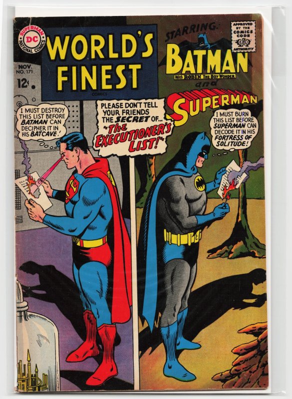 World's Finest Comics #171 (DC Comics, 1967), raw, ungraded comic book — front cover