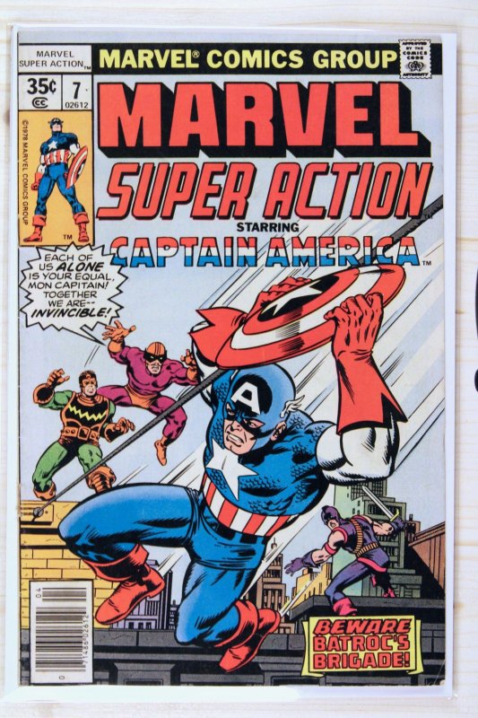 Marvel Super Action #7 (Marvel Comics, 1978), raw comic book in FN+ 6.5 condition — front cover