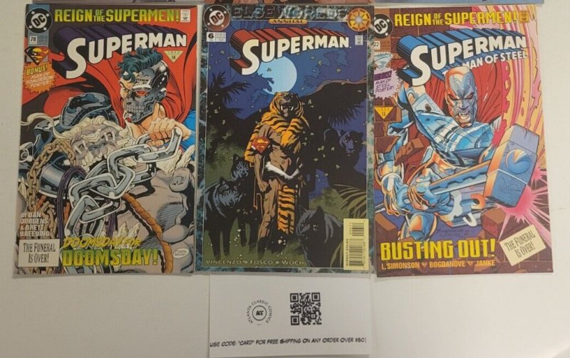 3 Superman DC Comic Books #22, raw, ungraded comic book — front cover