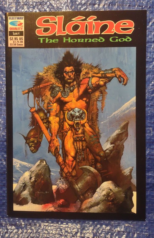 Slaine: The Horned God #4 (1993), raw, ungraded comic book — front cover