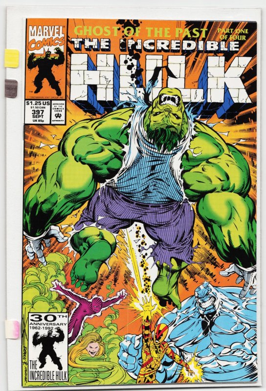 The Incredible Hulk #397 (Marvel Comics, 1992), raw, ungraded comic book — front cover