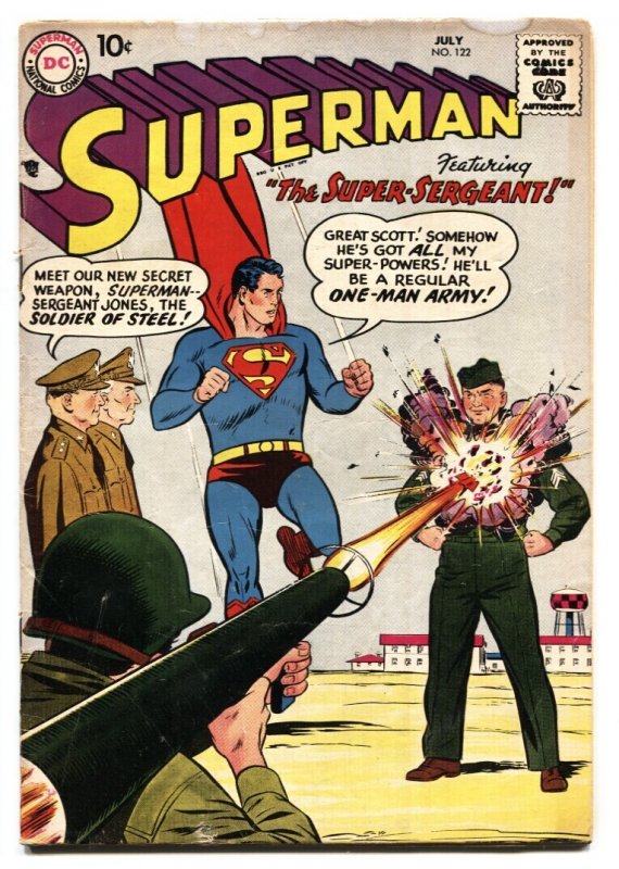 Superman #122 - 1958 - DC - VG - Comic Book (DC Comics, 1958), raw comic book in VG condition — front cover