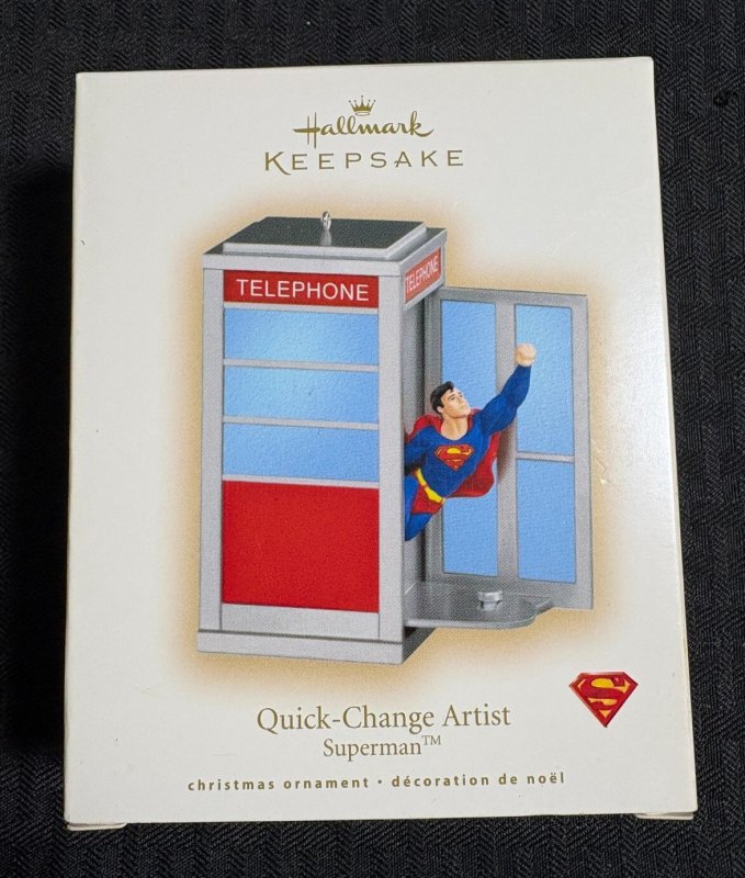 2007 Superman Quick-Change Artist Hallmark Christmas Ornament MIB C-7.5 (2007), raw comic book in 7.5 condition — front cover