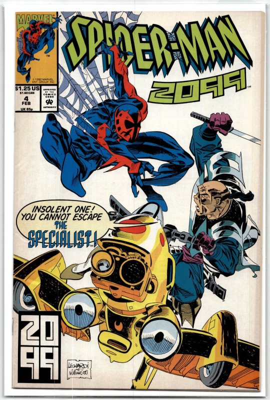 Spider-Man 2099 #4 (Marvel Comics, 1993), raw, ungraded comic book — front cover