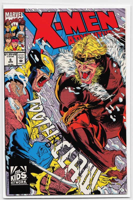 X-Men Adventures #6 (Marvel Comics, 1993), raw, ungraded comic book — front cover