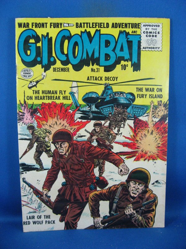 G I Combat #31 (DC Comics, 1956), raw comic book in VF condition — front cover