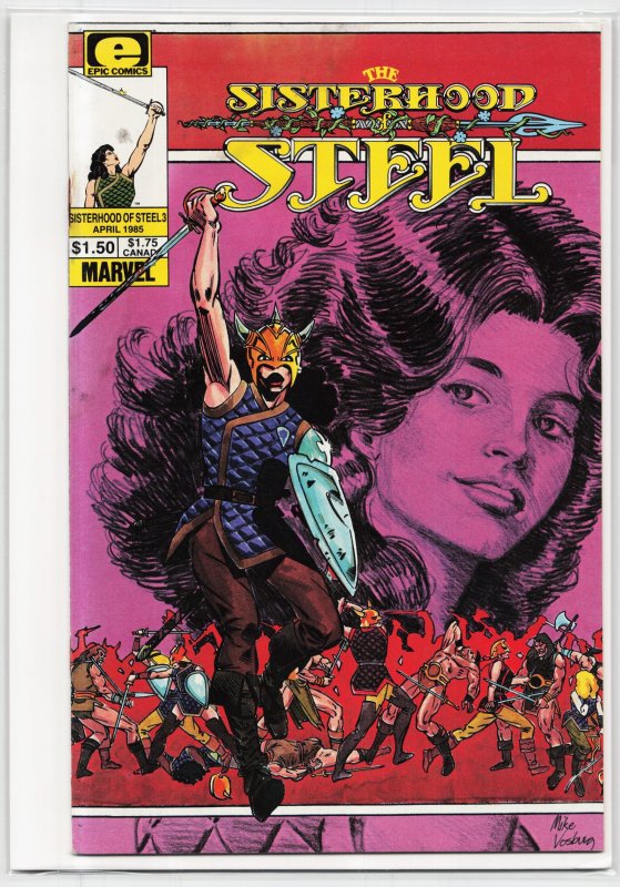 The Sisterhood of Steel #3 (Marvel Comics, 1985), raw, ungraded comic book — front cover