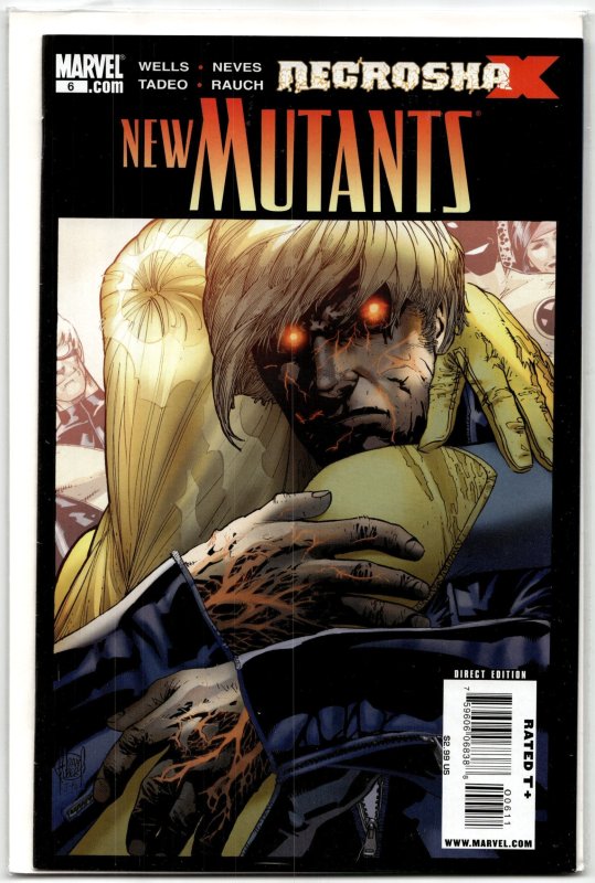 New Mutants #6 (Marvel Comics, 2009), raw, ungraded comic book — front cover