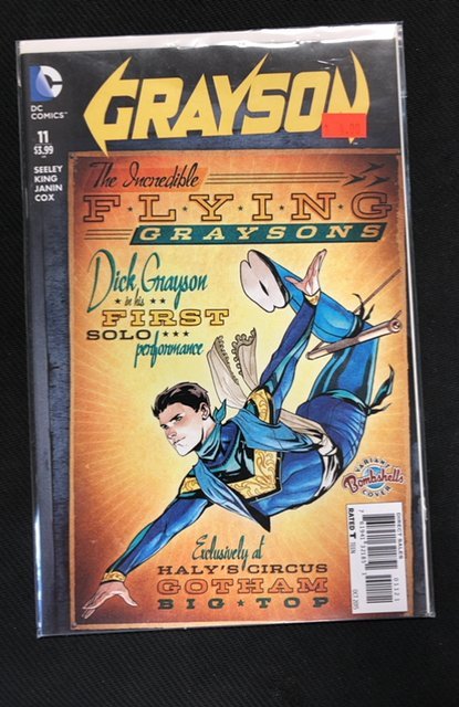 Grayson #11 (DC Comics, 2015), raw, ungraded comic book — front cover
