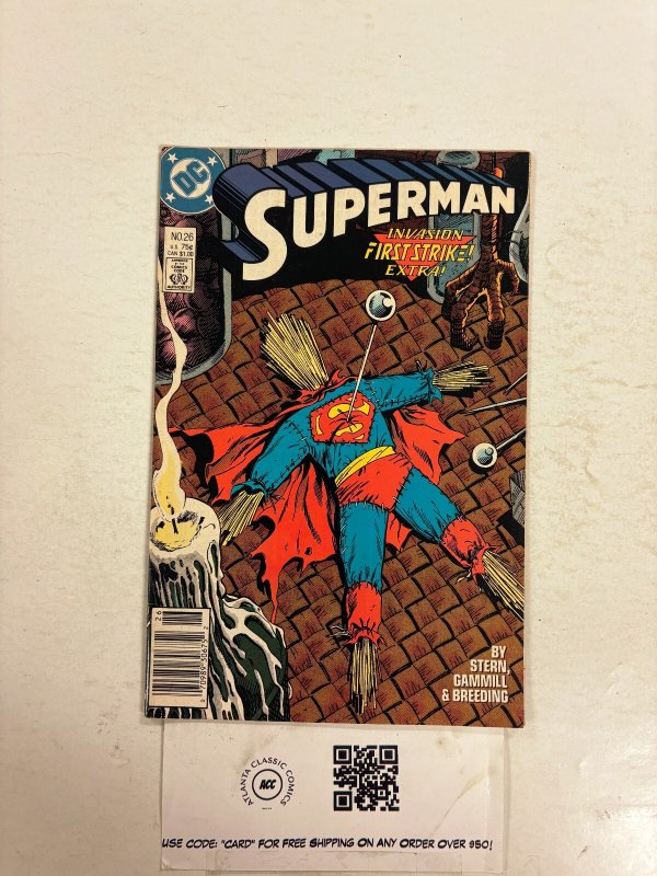 Superman #26 (DC Comics, 1988), raw comic book in NM condition — front cover