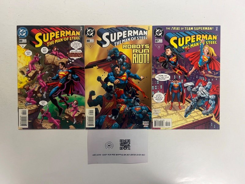 3 Superman DC Comic Books #87, raw, ungraded comic book — front cover
