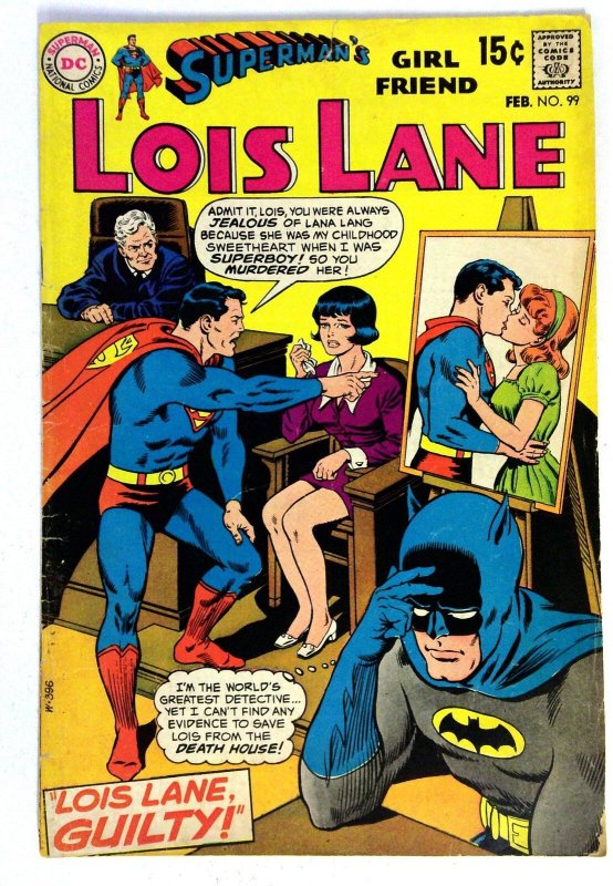 Superman's Girlfriend Lois Lane #99 (DC Comics, 1970), raw, ungraded comic book — front cover