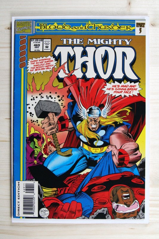 The Mighty Thor #469 (Marvel Comics, 1993), raw comic book in VF+ 8.5 condition — front cover