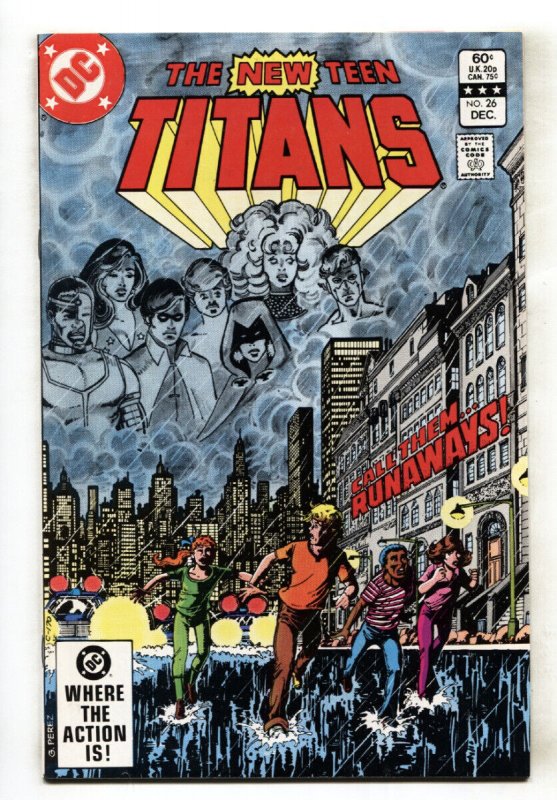 The New Teen Titans #26 (DC Comics, 1982), raw comic book in NM- condition — front cover