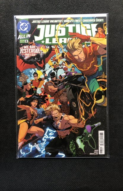 Justice League Unlimited #8 (2025), raw, ungraded comic book — front cover