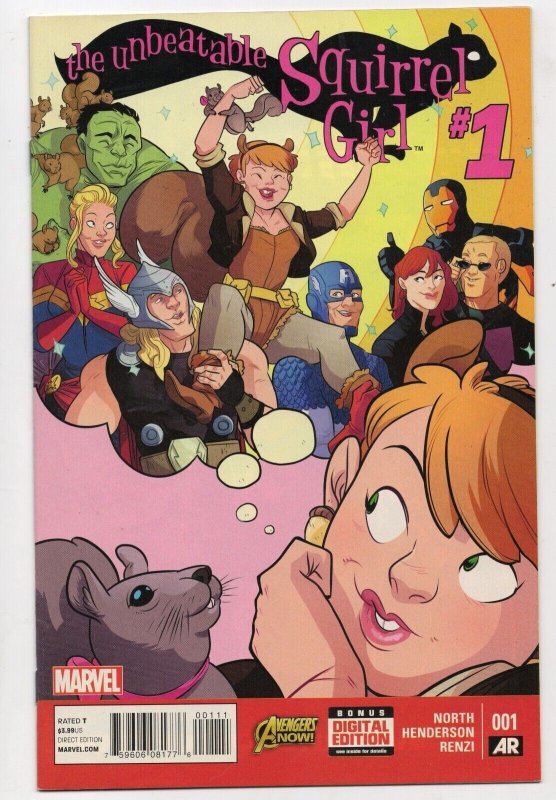 Unbeatable Squirrel Girl #1 (Marvel Comics, 2015), raw comic book in NM- 9.2 condition — front cover