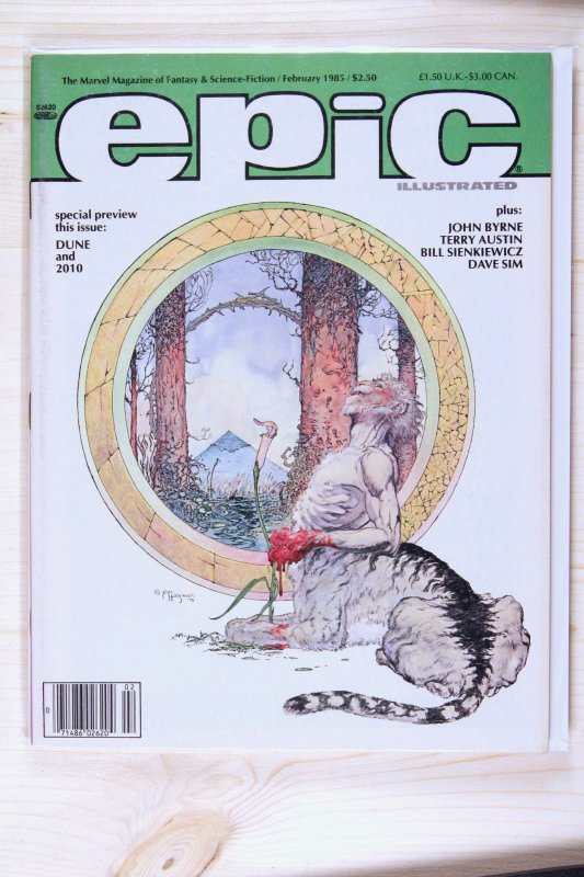 Epic Illustrated #28 (Marvel Comics, 1985), raw comic book in NM 9.4 condition — front cover