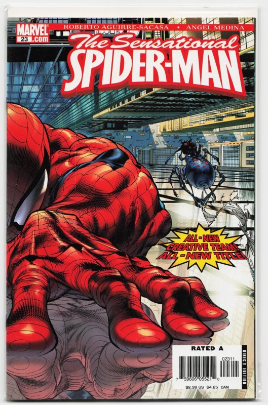 The Sensational Spider-Man #23 (2006), raw, ungraded comic book — front cover