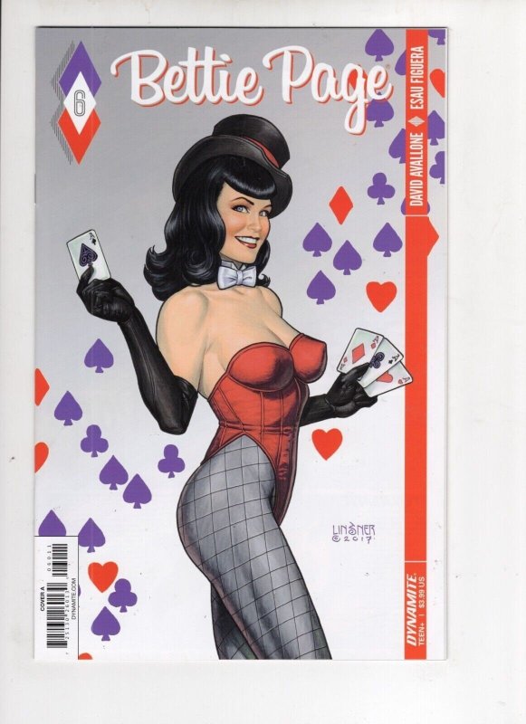 Bettie Page #6 (Dynamite Entertainment, 2017), raw comic book in NM 9.4 condition — front cover