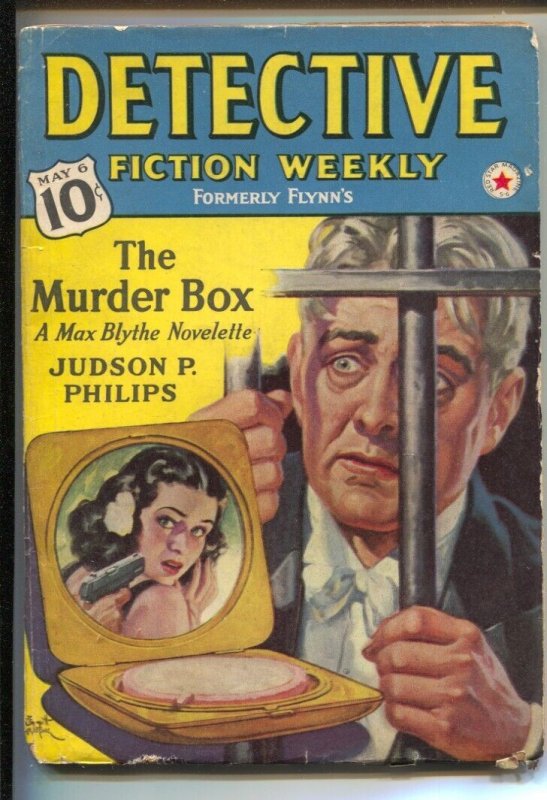 Pulp: Detective Fiction Weekly 5/6/1939--Behind Bars Cover-Pulp Crime by Jud..., raw, ungraded comic book — front cover