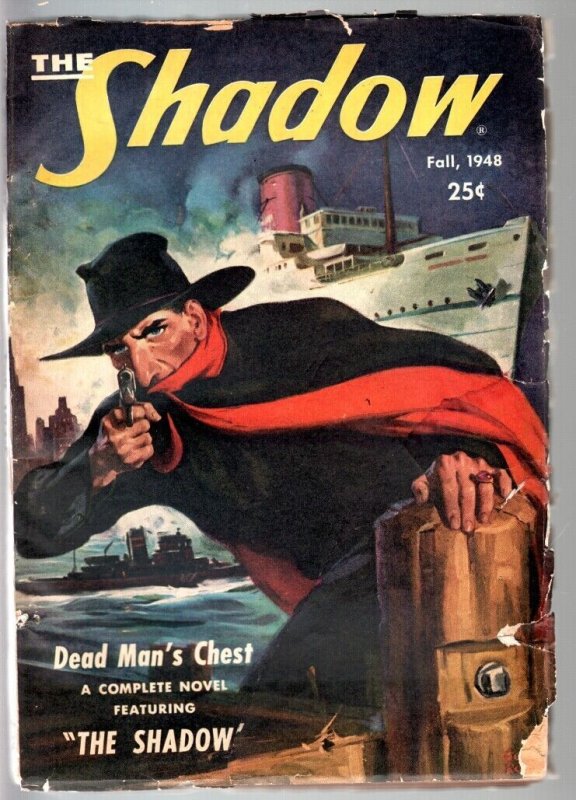 Pulp: Shadow Fall 1948-Walter Gibson-John D. Macdonald-Pulp-G/vg-Rare Pulp G/vg (1948), raw comic book in VG condition — front cover