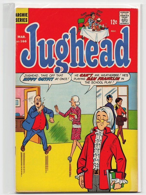 Jughead #166 (Archie Comics, 1969), raw, ungraded comic book — front cover