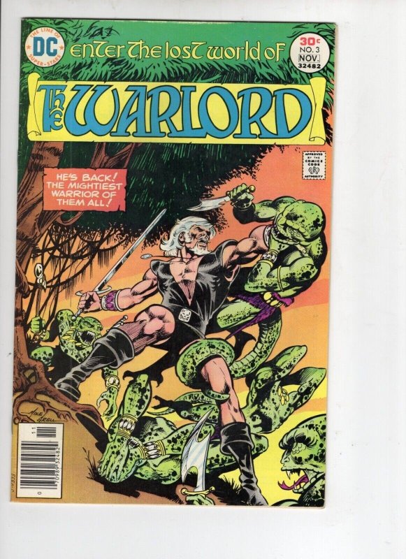 Warlord #3 (DC Comics, 1976), raw comic book in FN 6.0 condition — front cover