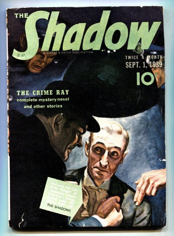 Pulp: Shadow Sept #1 (1939), raw, ungraded comic book — front cover