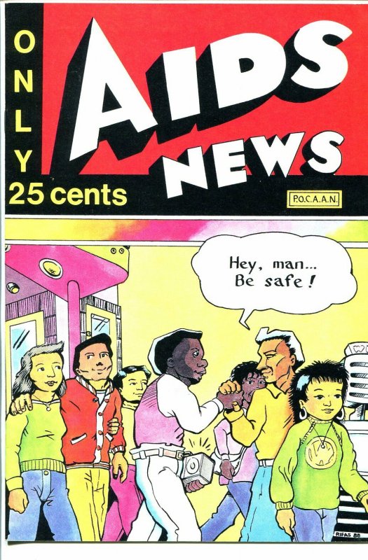 Aids News #1 (1988), raw comic book in VF/NM condition — front cover