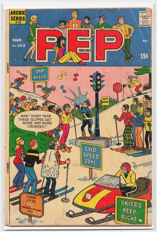 Pep Comics #263 (1972), raw, ungraded comic book — front cover