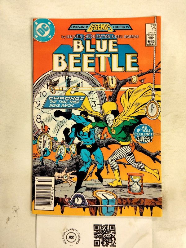 Blue Beetle #10 (DC Comics), raw, ungraded comic book — front cover