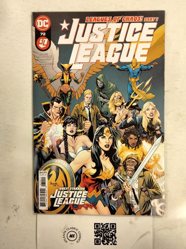 Justice League #72 (DC Comics), raw comic book in NM condition — front cover