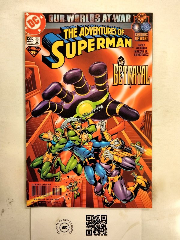 The Adventures of Superman #595 (DC Comics), raw comic book in NM condition — front cover