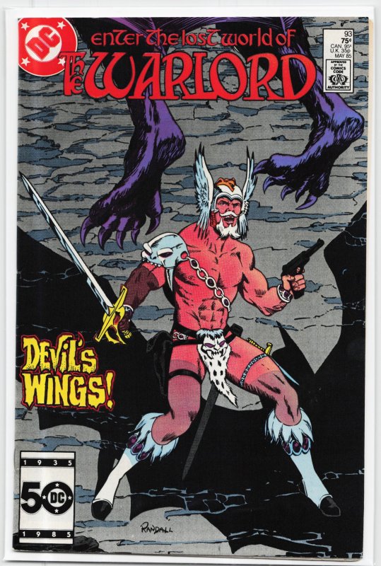 Warlord #93 (DC Comics, 1985), raw, ungraded comic book — front cover