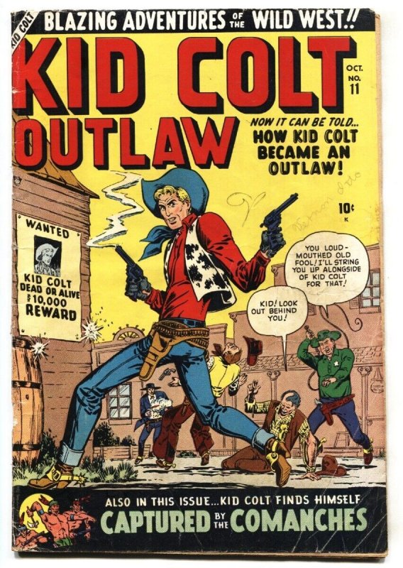 Kid Colt Outlaw #11 (Marvel Comics, 1950), raw, ungraded comic book — front cover