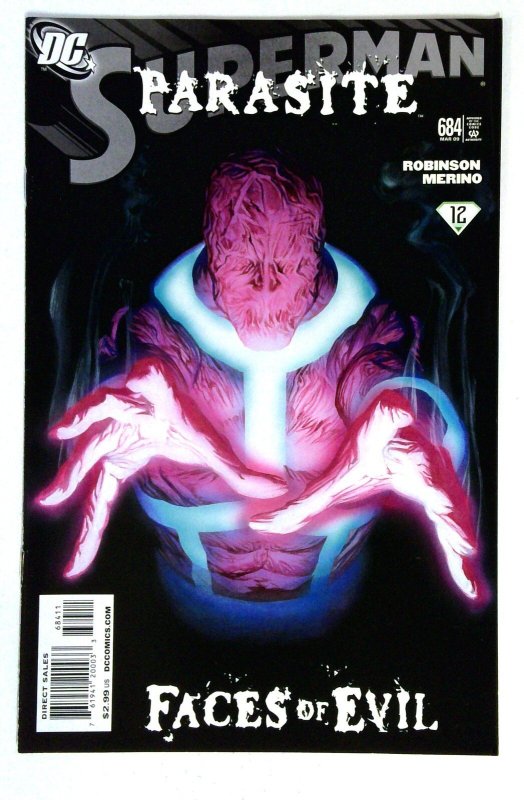 Superman #684 (DC Comics, 2009), raw comic book in NM- condition — front cover