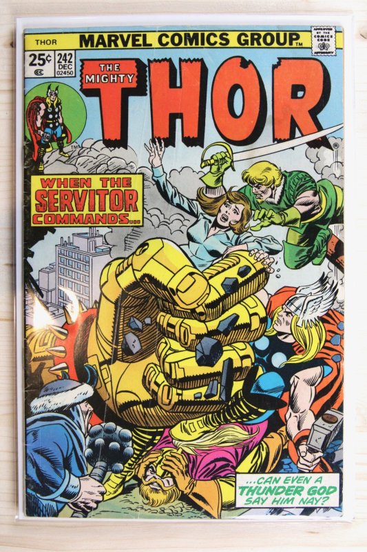 Thor #242 (Marvel Comics, 1975), raw comic book in VF- 7.5 condition — front cover