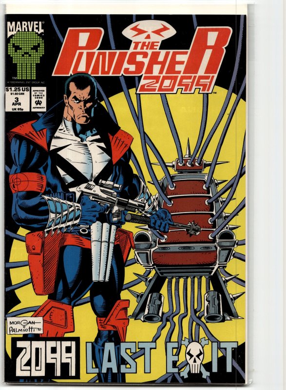 Punisher 2099 #3 (Marvel Comics, 1993), raw, ungraded comic book — front cover