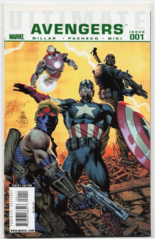 Ultimate Avengers #1 (2009), raw, ungraded comic book — front cover