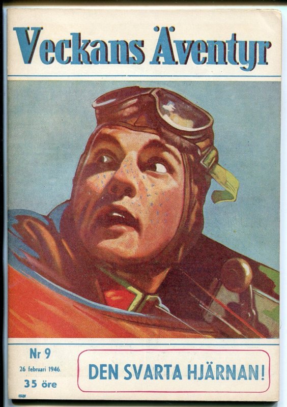 Veckans Aventyr Vol. 7 #9 (1946), raw comic book in VF condition — front cover