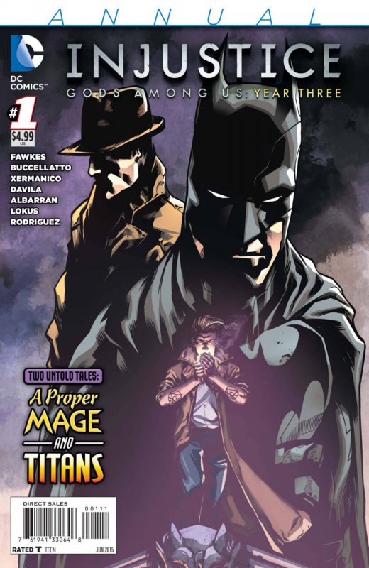 Injustice: Gods Among Us: Year Three #1 (2015), raw comic book in VF/NM condition — front cover