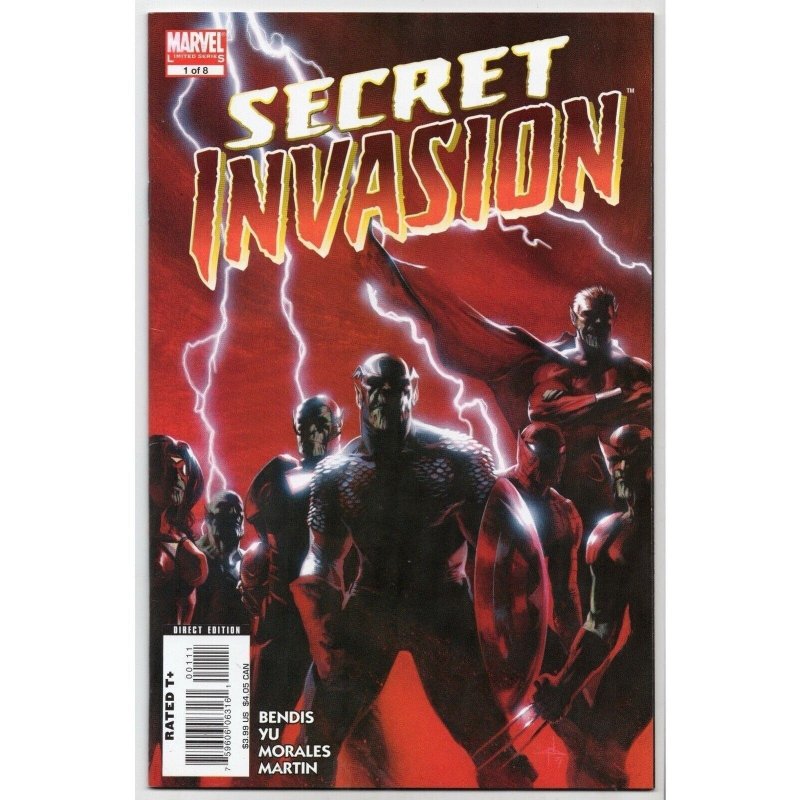 Secret Invasion #1 (Marvel Comics, 2008), raw comic book in NM 9.4 condition — front cover