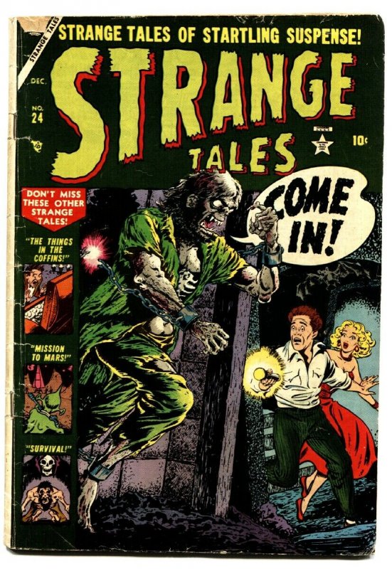 Strange Tales #24 (Marvel Comics, 1953), raw, ungraded comic book — front cover