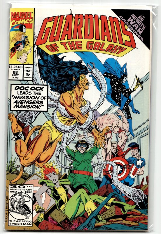 Guardians of the Galaxy #28 (Marvel Comics, 1992), raw, ungraded comic book — front cover