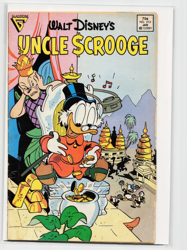 Uncle Scrooge #213 (Gladstone, 1987), raw, ungraded comic book — front cover